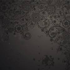 Seamless vector pattern with three different illustrated flowers curling playfully around each other and set on a black base. Black Flower With Dark Grunge Background Vector Free Download