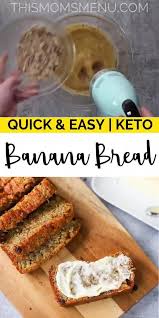 Keto Banana Bread Recipe In 2020 Keto Banana Bread Quick Keto Breakfast Keto Recipes Easy
