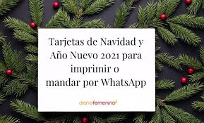 Postales con mensajes lindos para dedicar. Tarjetas De Navidad Y Ano Nuevo 2021 Para Imprimir O Mandar Por Whatsapp