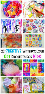 She made up this easy watercolor idea and did from drawing till painting all by herself. Creative Watercolor Art Projects For Kids Arty Crafty Kids
