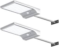 Innogear Solar Gutter Lights Wall Sconces With Mounting Pole Outdoor Motion Sensor Detector Light Security Lighting For Barn Porch Garage Pack Of 2 Amazon Com