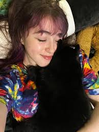 i know you all will get this. i feel an odd sense of peace this morning  because my beautiful Lottie, my shadow, my best friend, finally visited me  last night💜🪽 when i