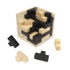 Wooden Intelligence Game 3d Wood Iq Puzzle Brain Teaser Magic Tetris Cube 54 Pc Walmart Com Brain Teaser Puzzles Brain Teasers Puzzle Design