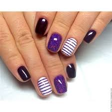 Black And White Striped Nails Purple And Black Striped Nail Art Ko Te Com By Evatornado Purple Toe Nails Black And Purple Nails White Glitter Nails