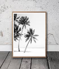 Black And White Beach Wall Mural Palm Tree Digital Download Beach Decor Home Decor Printable Art Printable Wall Art Housewarming Gift Photography Black And White Beach Wall Art Printable Wall Art Photography Wall Art