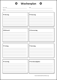 15 blanko tabelle zum ausdrucken torontotankard com. Wochenplan Vorlage Als Pdf Download Zum Ausdrucken