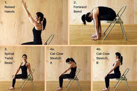 Chair Yoga Poses And Benefits 1 Thru 4 Chair Pose Yoga Chair Yoga Chair Exercises