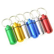 6pcs Waterproof Aluminum Pill Box Case Bottle Cache Drug Camping Supplies Camping Checklist Camping Must Haves