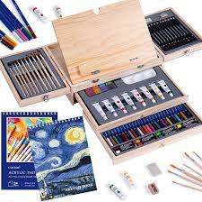 Free shipping in uk on orders over £29. Buy Art Set 85 Piece With Built In Wooden Easel 2 Drawing Pad Art Supplies In Portable Wooden Case Painting Drawing Set Professional Art Kit Online In Taiwan B08bz9mjjs