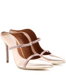 Maureen 100 Metallic Leather Mules