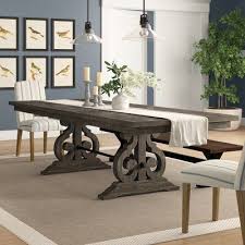 Three Posts Kenworthy Extendable Rubberwood Solid Wood Dining Table Wayfair In 2020 Wood Dining Table Extendable Dining Table Dining Table In Kitchen