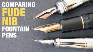 It's important to choose one that best fits in your hand, and then you can make movements like a professional. Comparison Of Fude Nib Fountain Pens For Drawing Youtube