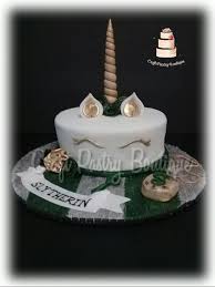 Harry Potter Slytherin Unicorn Birthday Cake Craftpastryboutique Https Www Facebook Com Craftpastryboutique Torten