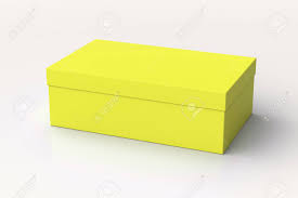Yellow Shoe Box Container On White Background Packaging Mockup Stock Photo Picture And Royalty Free Image Image 107503396