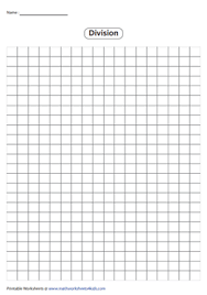 division using grids worksheets graph paper division method