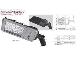 Lampu ini mengkonsumsi energi 2 kali lebih sedikit daripada lampu bohlam. Lampu Jalan Led Zetalux