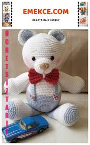 Amigurumi Papyonlu Ayicik Yapimi Ayicik Erkek Bebek Oyuncaklari Amigurumi