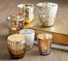 Select from our large selection of mercury glass candle holders and mercury glass vases. Eclectic Mercury Votive Holders Set Of 6 Silver Candle Holder Pottery Barn