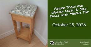 Power Tools for Women Level 2: Side Table with Mosaic Top