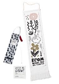 Wee Gallery Canvas Growth Chart Bloom