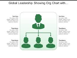 Global Leadership Showing Org Chart With Men Silhouette