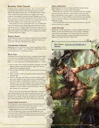 Ranger Bridge The Gap Between Barbarian And Ranger As A Fury Caller A Bestial Ranger That Enters An Animal Trance When The Call Of The Hunt Sounds Unearthedarcana