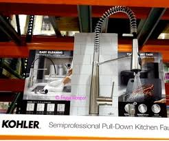 No reason to touch the faucet with dirty hands. Costco Sale Kohler Semiprofessional Pull Down Kitchen Faucet 199 99