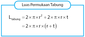 L = π r 2 Rumus Tabung Idschool