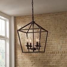 Home Decorators Collection Weyburn 4 Light Bronze Caged Chandelier 46201 The Home Depot In 2020 Farmhouse Light Fixtures Cage Chandelier Modern Farmhouse Lighting
