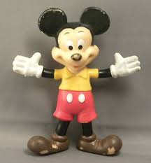 New listing vintage mickey&minnie mouse figurine **l@@k. Walt Disney Old Vintage Mickey Mouse Rubber Figure Figurine On Popscreen