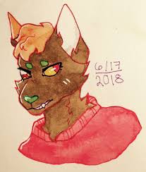 My Part Of An Art Trade With Zander Dog Dragon Their Oc Zander Kat Otakucat Tracing Art Art Contest Art