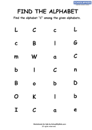 Practice coloring the letter c or connect dot letters to create a picture. Find The Letter C Find Alphabets Worksheets For Preschool Kindergarten First Grade English Worksheets Schoolmykids Com
