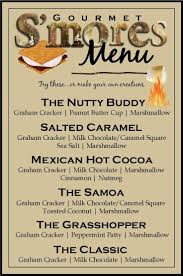 Gourmet Smores Menu Chocolate Baking Recipe Recipes Ingredients Instructions Desert Recipes Easy Recipes Smores Autumn Re Summer Bbq Recipes Food Camping Meals