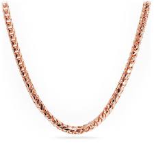 For bracelets in brown, green, and blue leather with sterling silver or 18k rose gold clasps in braided and wrap styles. 18k Rose Gold 4mm Diamond Cut Franco Chain Solid Gold Men S Chain Proclamation Jewelry