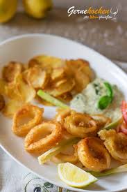 Kalamaria Frittierte Tintenfischringe Tomatensalsa Rezept Essen Lebensmittel Essen