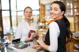 Client At Shop Paying At Cash Register Register Person Service Photo  Background And Picture For Free Download - Pngtree