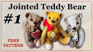 How to make teddy bear free online sewing patterns free. How To Make A Jointed Teddy Bear 1 Free Pattern Youtube