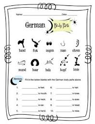 A basic body parts vocabulary worksheet for english language learners using pictures to help students learn new vocabulary in an interesting way. Pin On Tpt German Educational Resources