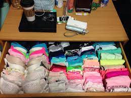Or you can divide your drawer into two sections and place your bras on one side and your panties on the other. Pin On Organized