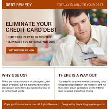 These words are often used together. Credit Card Debt Relief Ppv Landing Page Design