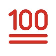 You can't do %100 because out of 100 100 doesn't make sense. 100 Punkte Emoji