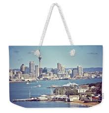 Devonport And Auckland C B D Weekender Tote Bag For Sale By Clive Littin Weekender Tote Bag Winter Maintenance Auckland