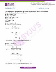 To link to this page, copy the following code to your site Rd Sharma Solutions For Class 8 Chapter 8 Division Of Algebraic Expressions Download Free Pdf
