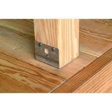 Coastal white (white), mountain cedar, classic black (black), sandridge (brownstone), riverrock (slate grey), and traditional walnut (kona). Can I Use These Post Brackets To Attach Railing Posts On Top Of Decking Home Improvement Stack Exchange