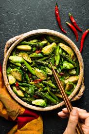 You too can have a little jar of big brussels sprout flavor for snacking, sandwiches, or skewered to garnish a spicy bloody mary. Chili Garlic Stir Fried Brussels Sprouts With Asparagus Healthy Nibbles