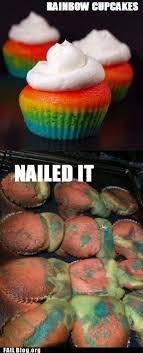 Rainbow Cupcakes Baking Fails Food Fails Cooking Fails