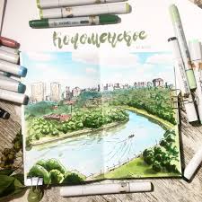 ну где же ручки ну где же ваши ручки Risovat V Parke Ili Gde By To Ni Bylo I Risovat Doma Sidya Za Stolom Nu Ili Rabochim Mestom Sovershen Copic Ciao Copic Watercolor