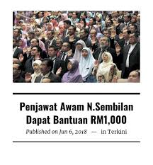 Kakitangan awam negeri selangor dapat bonus sebulan. Kerajaan Ns Bagi Bonus Raya Rm 1 000 Jabatan Mufti Kerajaan Negeri Negeri Sembilan Facebook