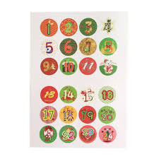 These labels will fit nicely on a medium to large size mason or candy jar. 1 24 Christmas Paper Number Stickers Gift Bag Labels Candy Packaging Tags Lightake Com