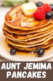Our aunt jemima buttermilk complete pancake & waffle mix lets you share a stack of pancakes with a light and fluffy texture on the busiest of mornings. Aunt Jemima Pancakes Recipe Recipefairy Com